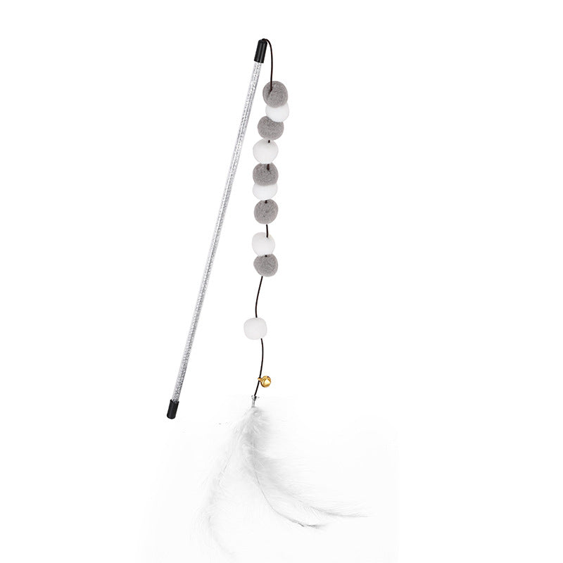 FurFella Cat Teaser Wand — Interactive Feather & Bell Toy for Cats